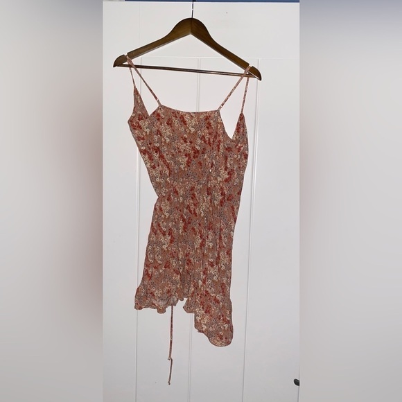 Free People All My Love Pink Multi Floral Print Wrap Slip Dress Sz XS NWT Boho - Picture 10 of 10